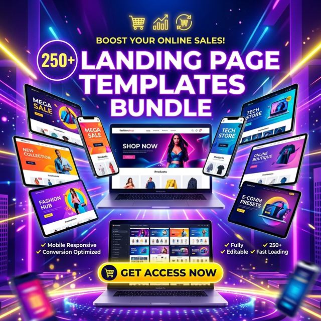 250+ Bangla Landing Page Template Bundle
