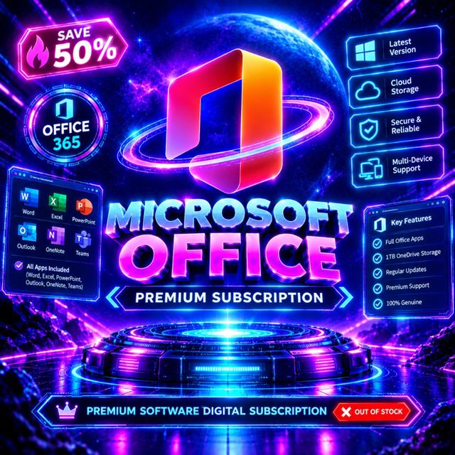 Microsoft 365 + 5TB OneDrive (লাইফটাইম)